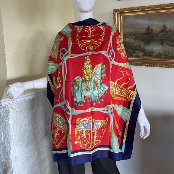 Authentic Les Muserolles HERMÈS© Carre Large Silk Scarf - Picture 14 of 16